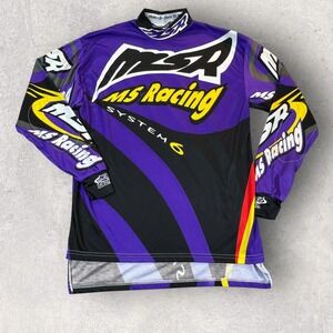 Vintage MSR Racing System 6 Jersey Men's Small Purple‎ Graphic Motocross Shirt